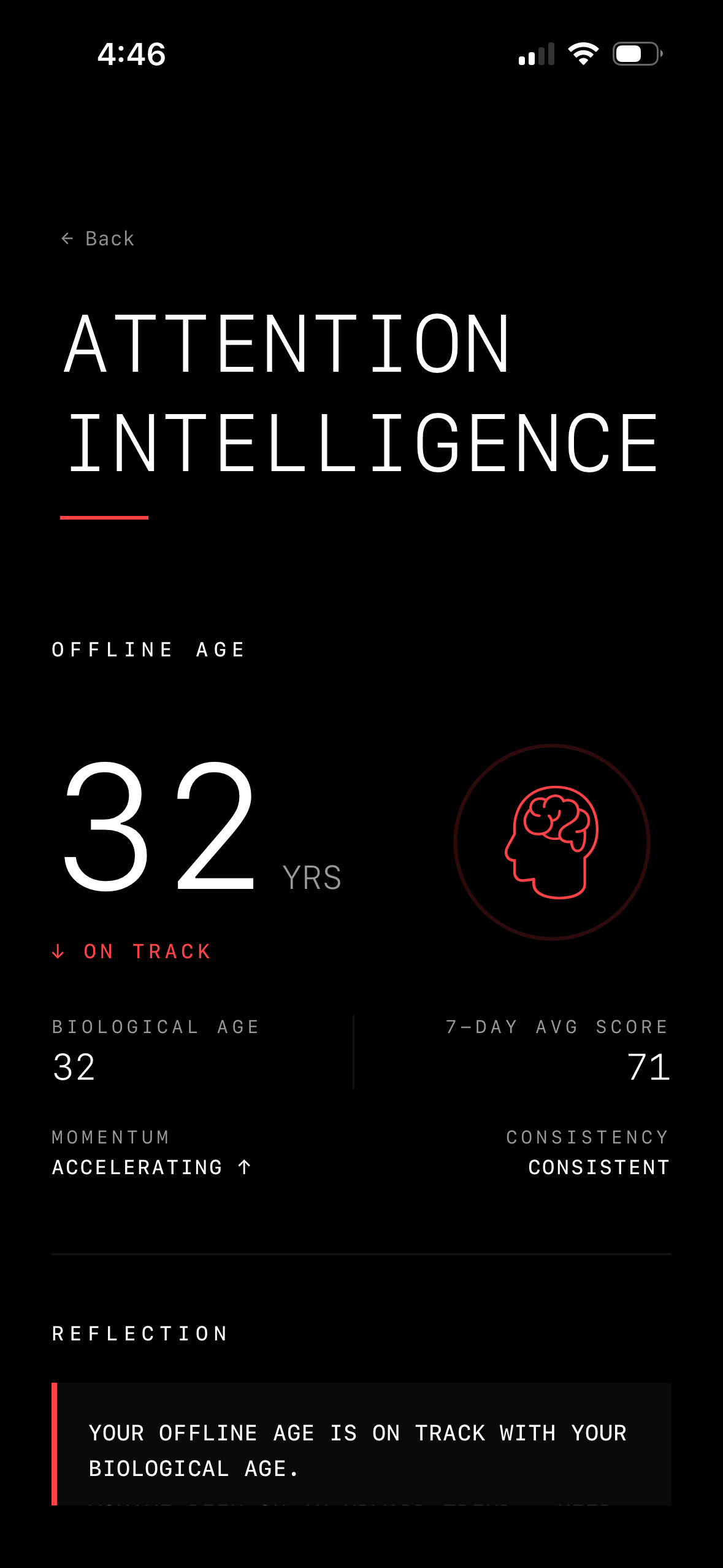 OFFLINE App — ATTENTION INTELLIGENCE